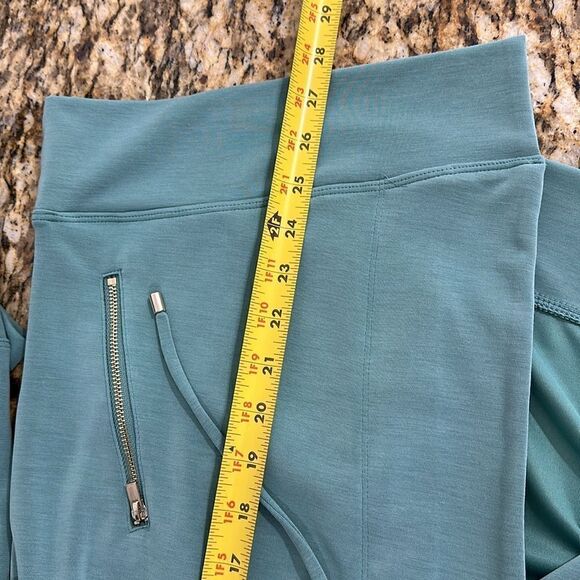 Chico’s Zenergy Sandwashed Draped Jacket In Frosted Teal Size L - Picture 10 of 10